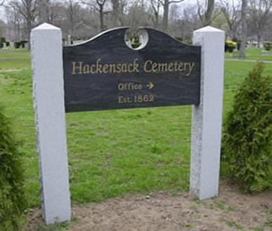 Cemetery sign